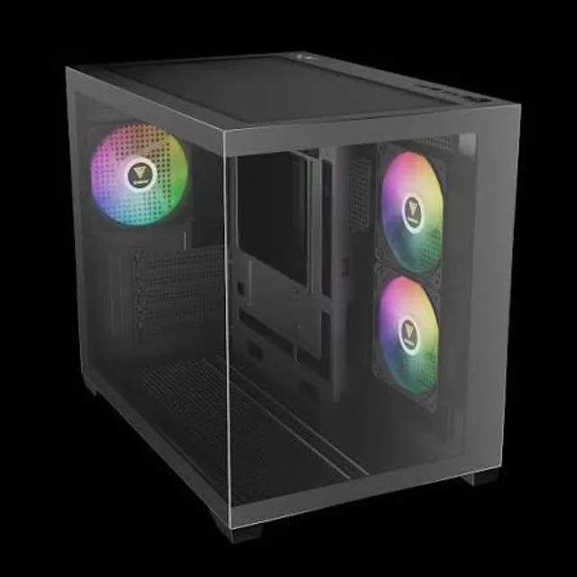 کیس کامپیوتر گیم دیاس Aura GC10M V2 ARGB Micro Tower مشکی